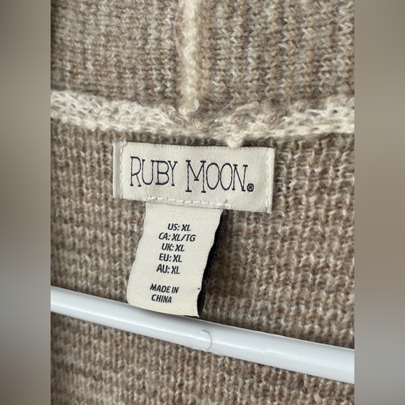 RUBY MOON Soft Long Cardigan Color Block / Long Sleeve - Picture 3 of 9